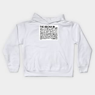 The Bronx Map Art Kids Hoodie